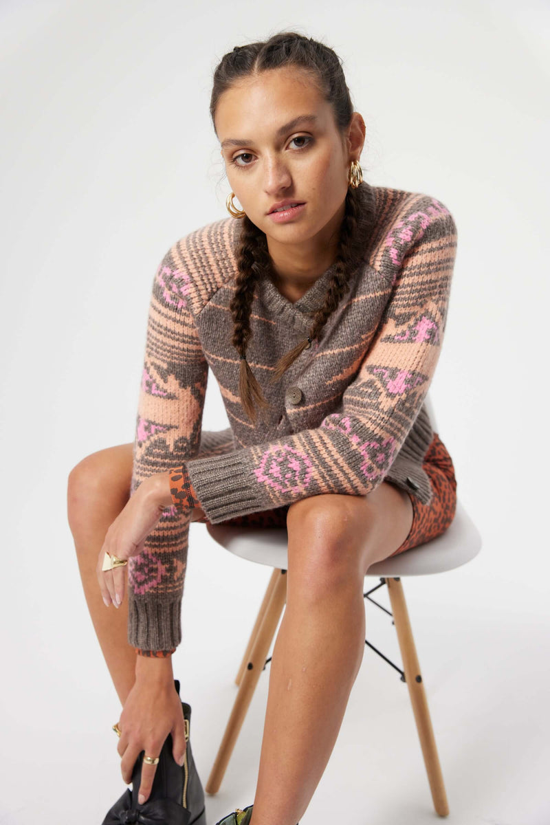 Bristol cardigan in Yellowstone knit | Heimstone