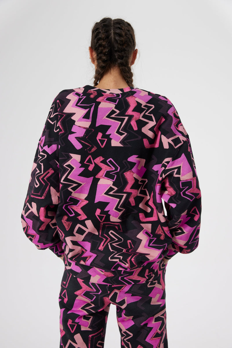 Harlem Electric Printed Fleece Sweater