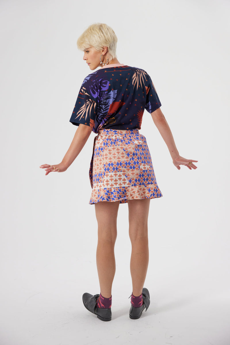 T-Shirt Dede À Imprimé Gorille Bleu