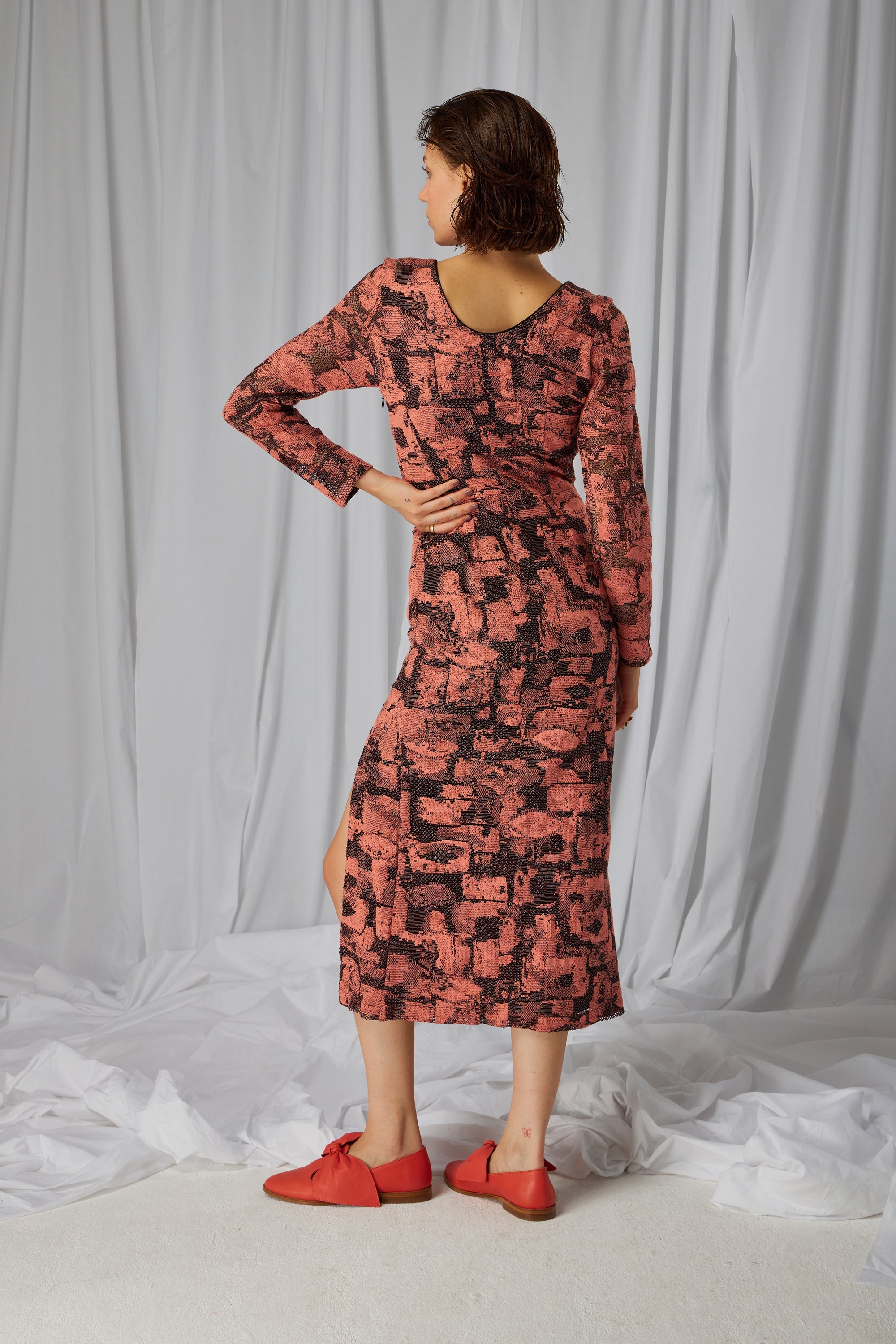 Robe Pete En Dentelle Brutaliste