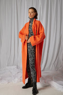 Manteau Eren En Tissu De Laine Et Cachemire Reef Orange