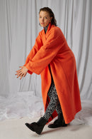 Manteau Eren En Tissu De Laine Et Cachemire Reef Orange