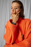 Manteau Eren En Tissu De Laine Et Cachemire Reef Orange