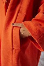 Eren Coat In Wool And Cashmere Fabric Reef Orange