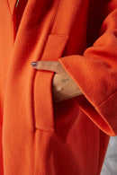 Manteau Eren En Tissu De Laine Et Cachemire Reef Orange