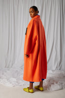 Manteau Eren En Tissu De Laine Et Cachemire Reef Orange