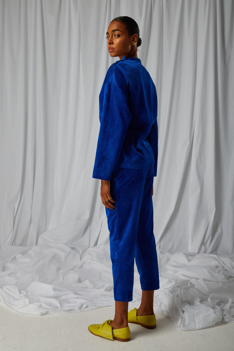 Pull Bobbi En Velours Côtelé Abysse