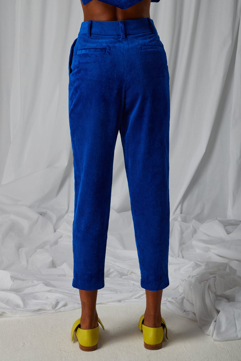 Pantalon Gabriel En Velours Côtelé Abysse