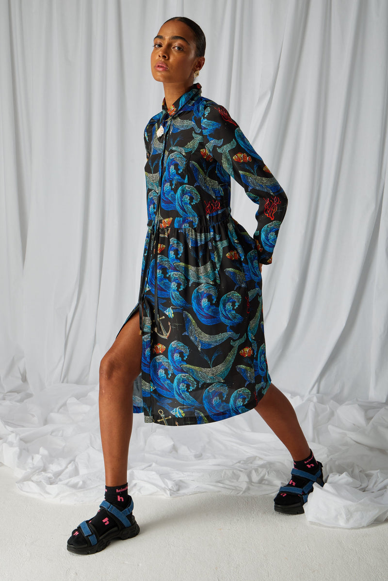 Storm Print Edison Dress