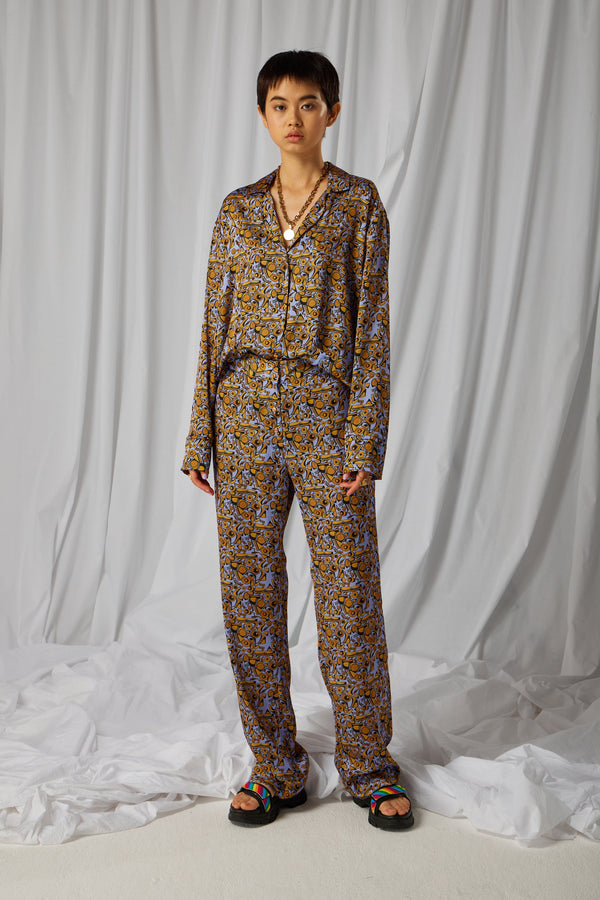 Pyjama Ulysse mit Art-déco-Factory-Print