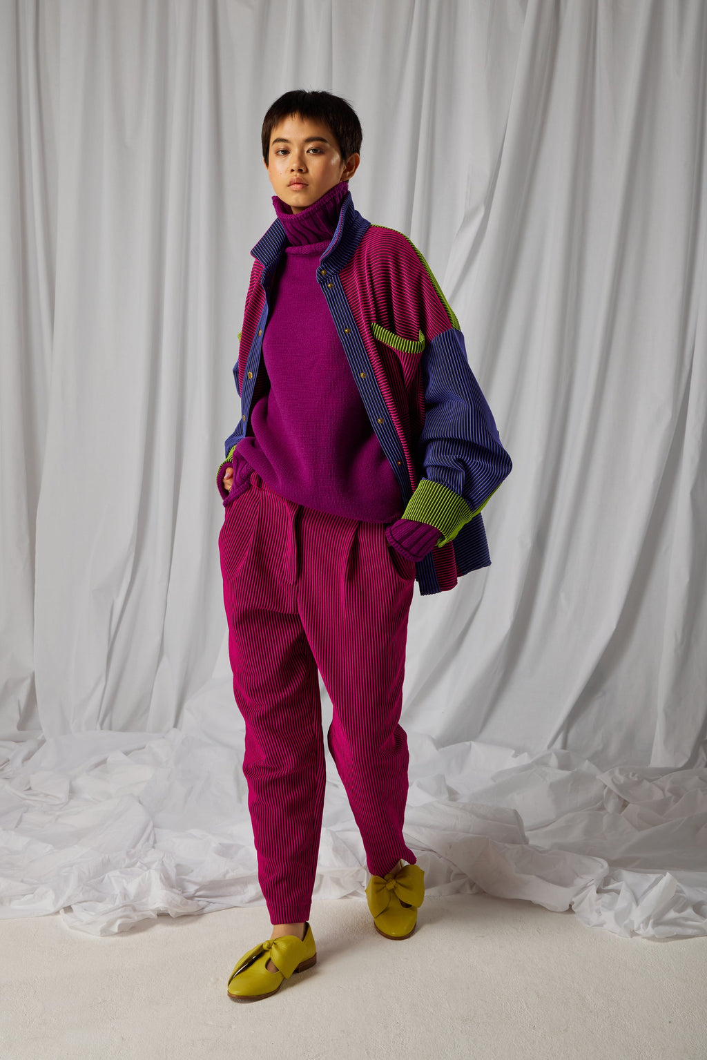 Opale-pullover i Cardinale-strik