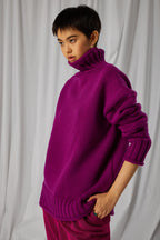 Opale-pullover i Cardinale-strik