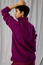 Opale-pullover i Cardinale-strik