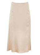 Maison Standards - Jupe Longue Satin - Ecru - Femme