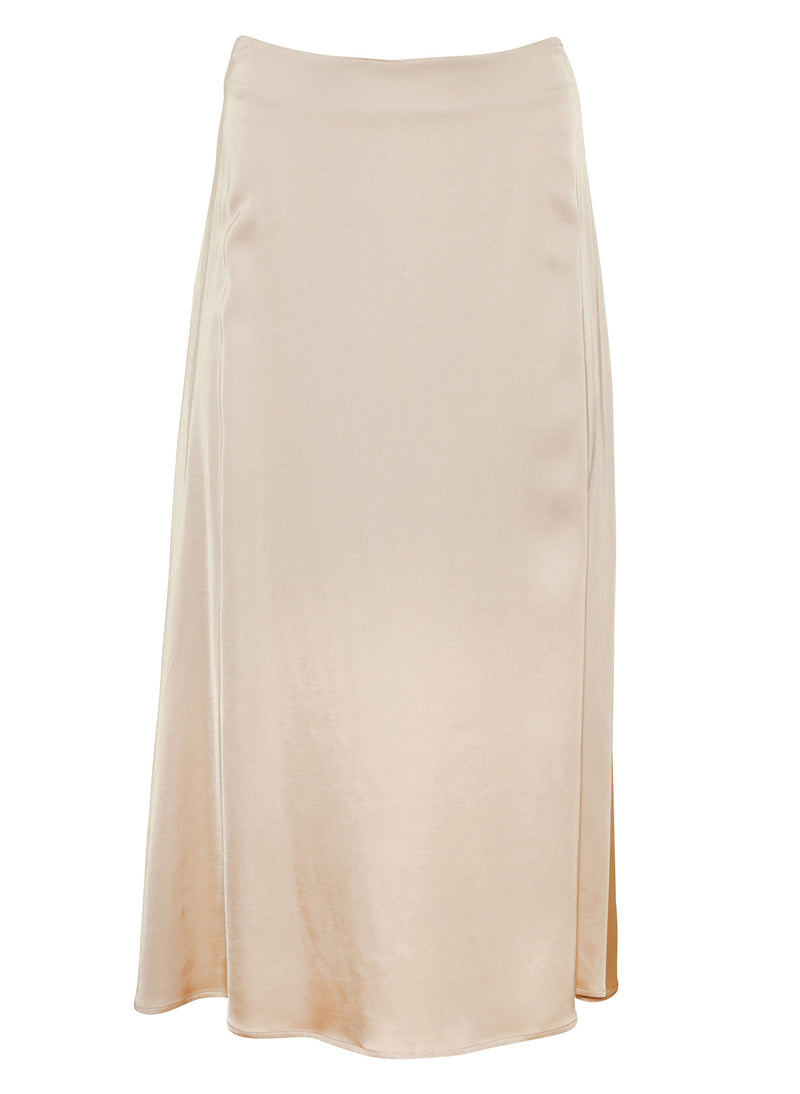 Maison Standards - Jupe Longue Satin - Ecru - Femme