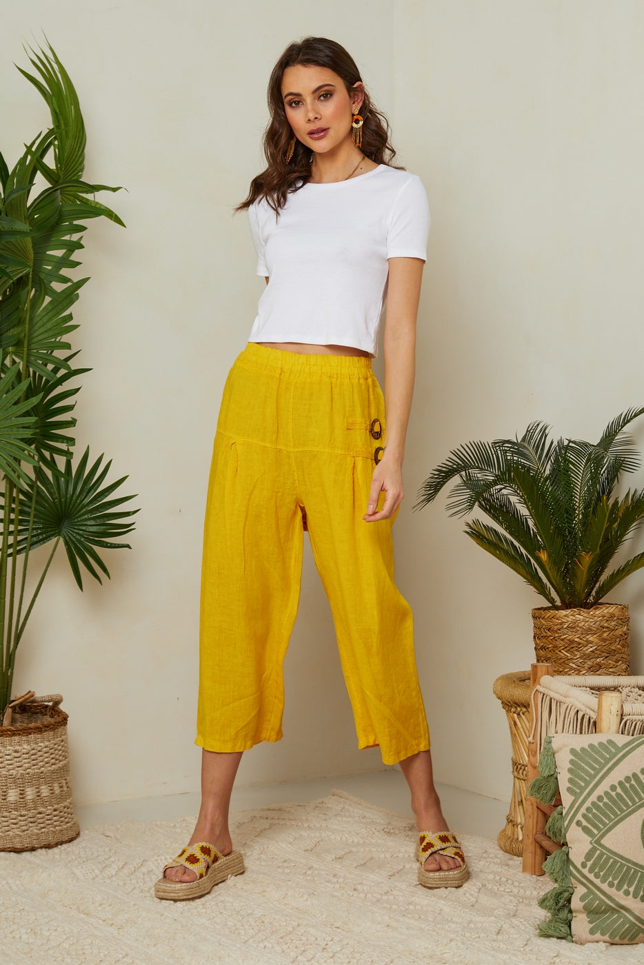 Pantalones - Azafrán - Mujer