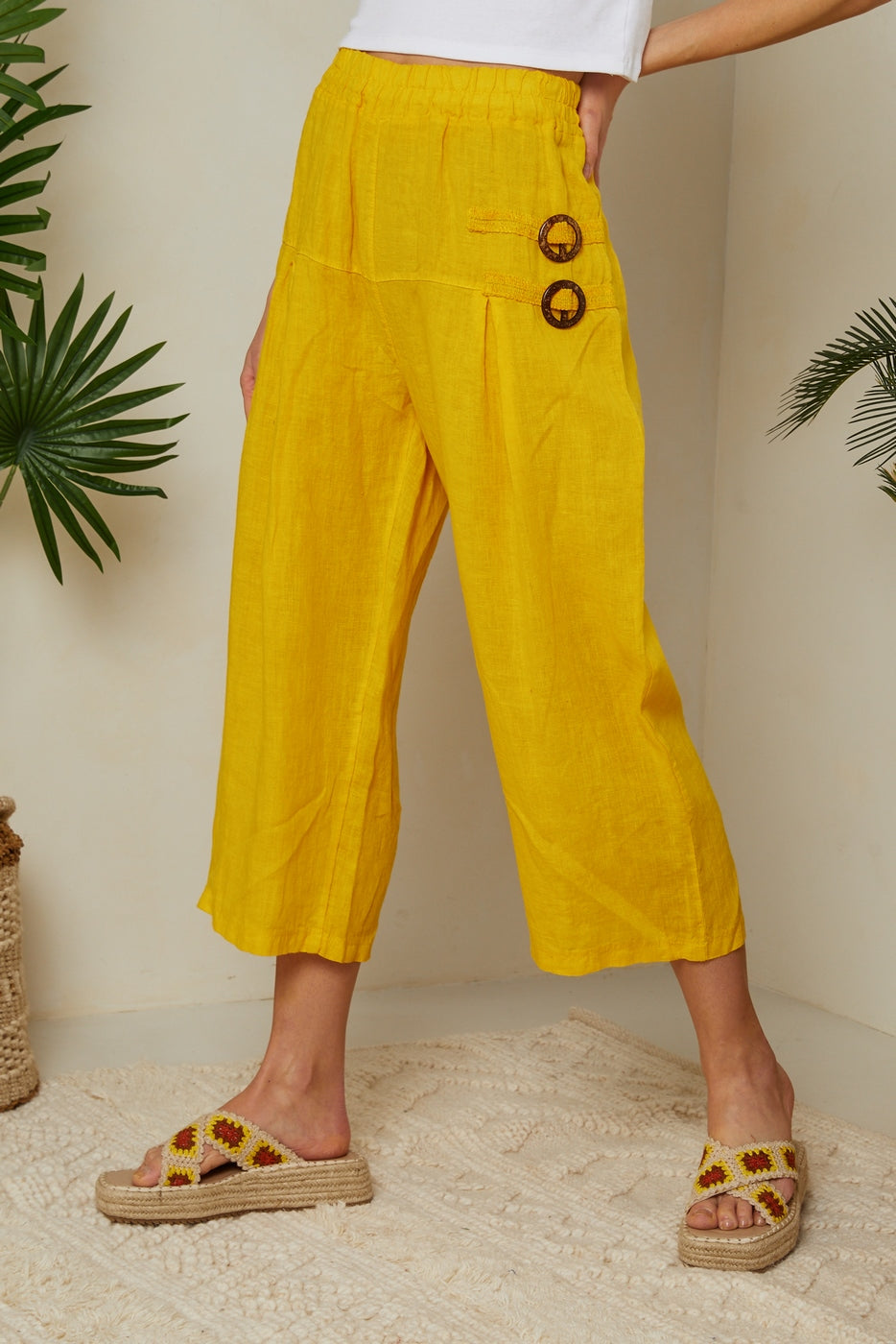 Pantalones - Azafrán - Mujer