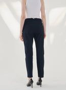 Maison Standards - Straight Stretch Pants - Navy - Woman