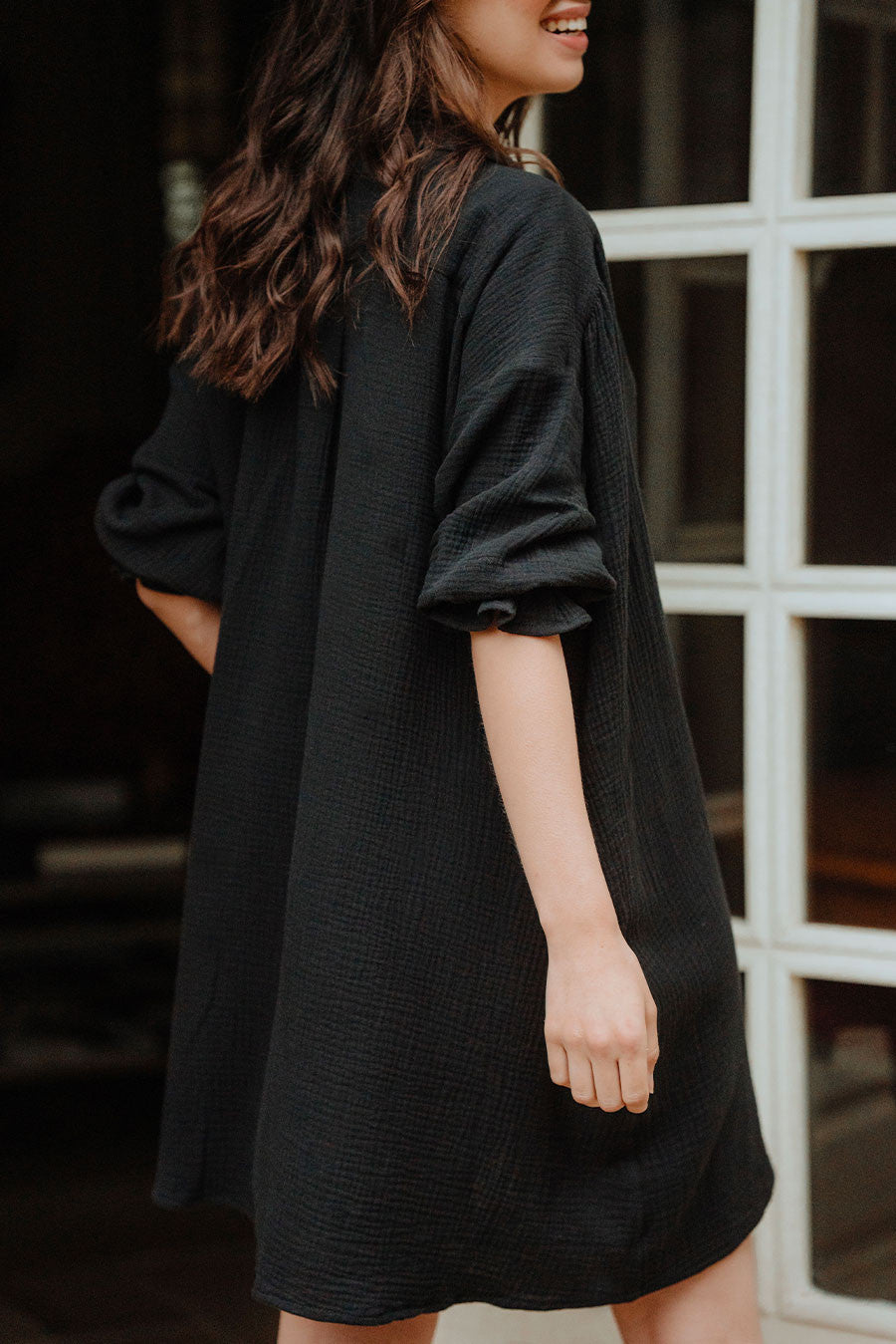 Robe Atys Noir Coton