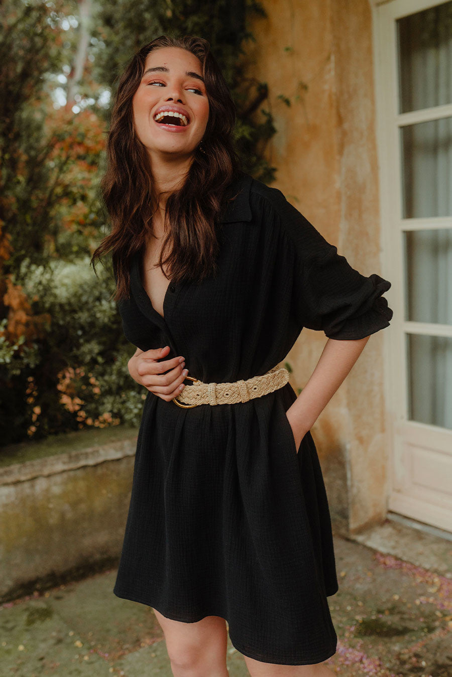 Robe Atys Noir Coton