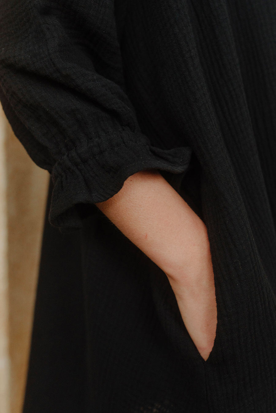 Robe Atys Noir Coton