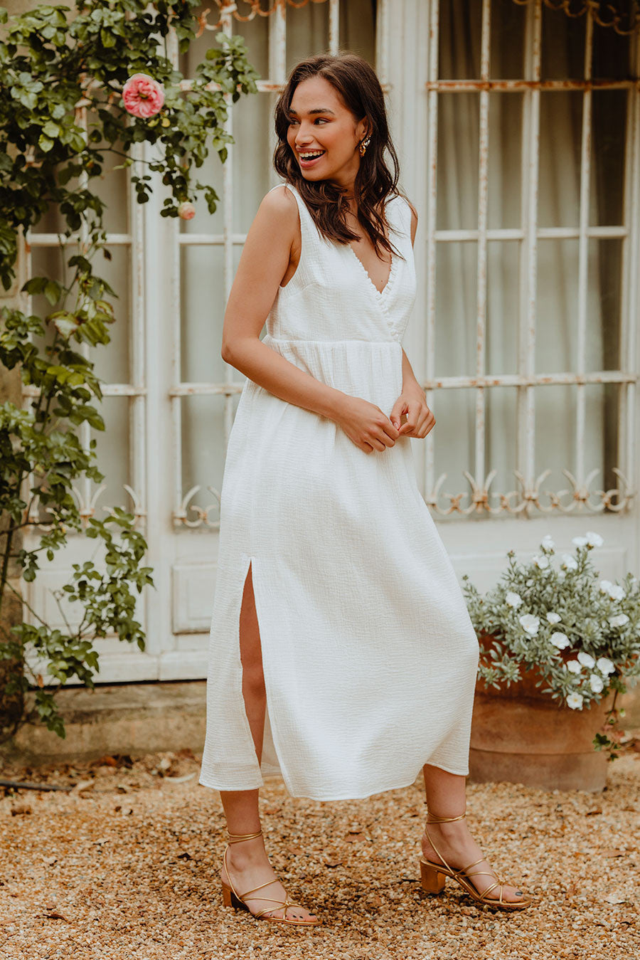Robe Jill Blanc Coton