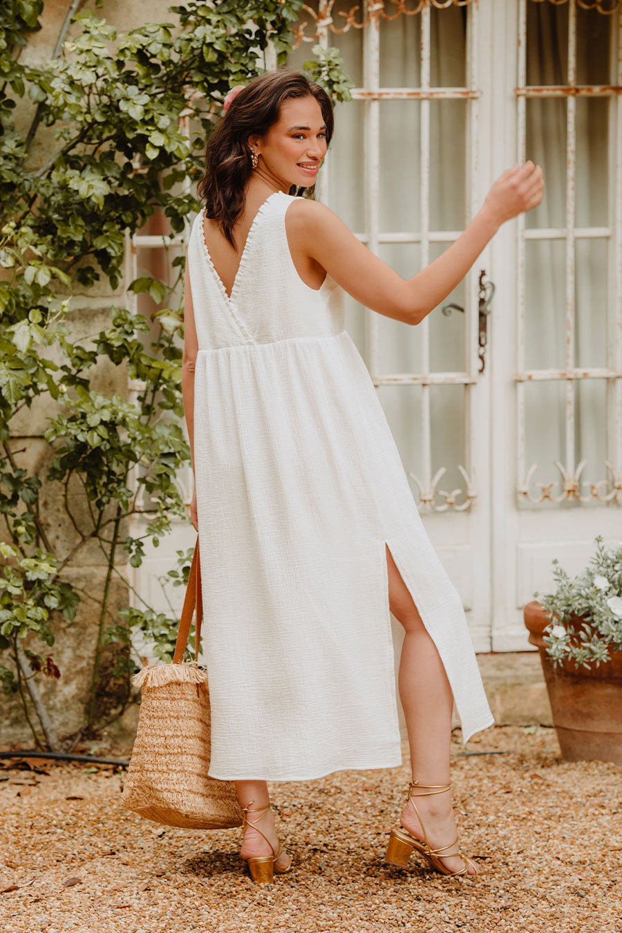 Robe Jill Blanc Coton