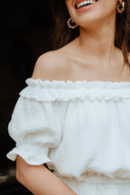 Petra White Cotton Dress