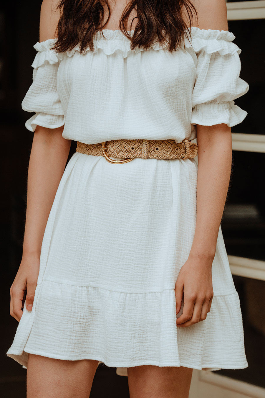 Petra White Cotton Dress