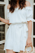 Petra White Cotton Dress