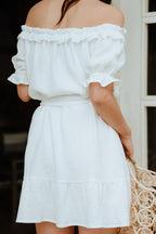 Petra White Cotton Dress
