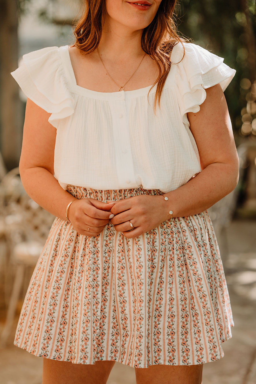 Blusa de algodón blanca Suzanne