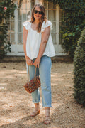 Blusa de algodón blanca Suzanne