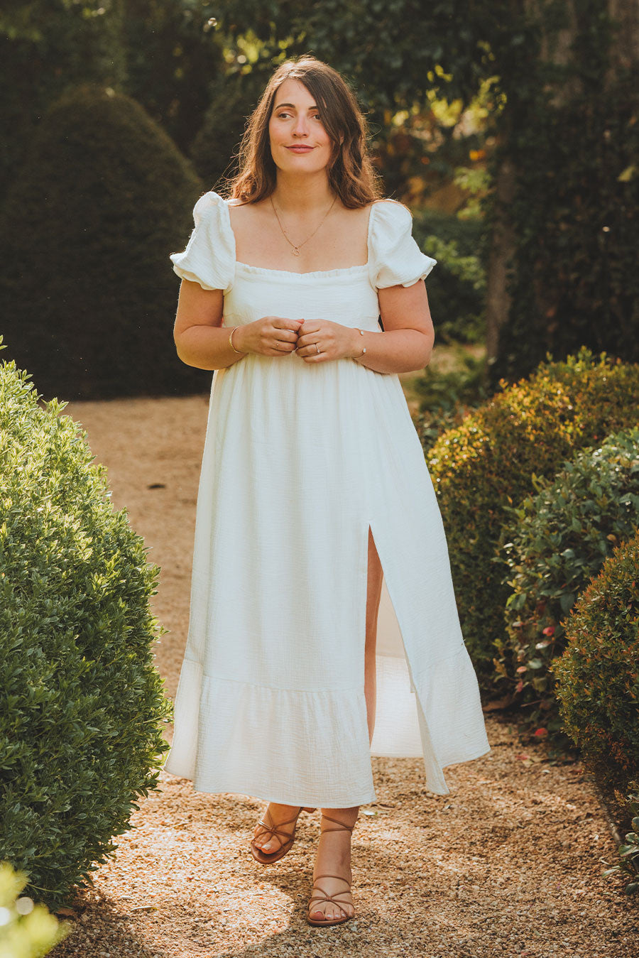 Zoé White Cotton Dress