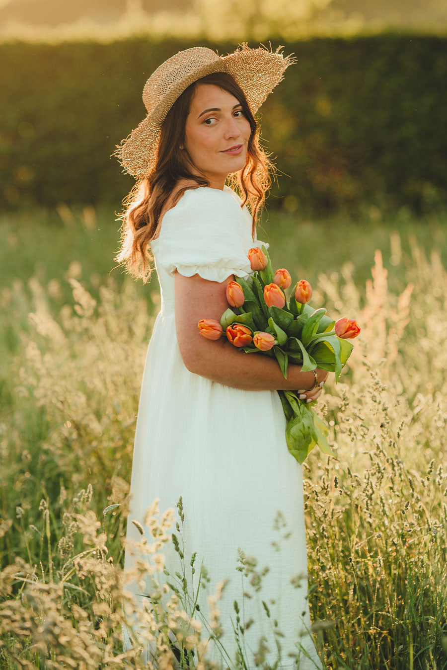 Zoé White Cotton Dress