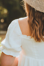 Zoé White Cotton Dress