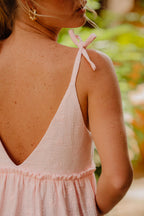 Vestido Salma Rosa Bordado