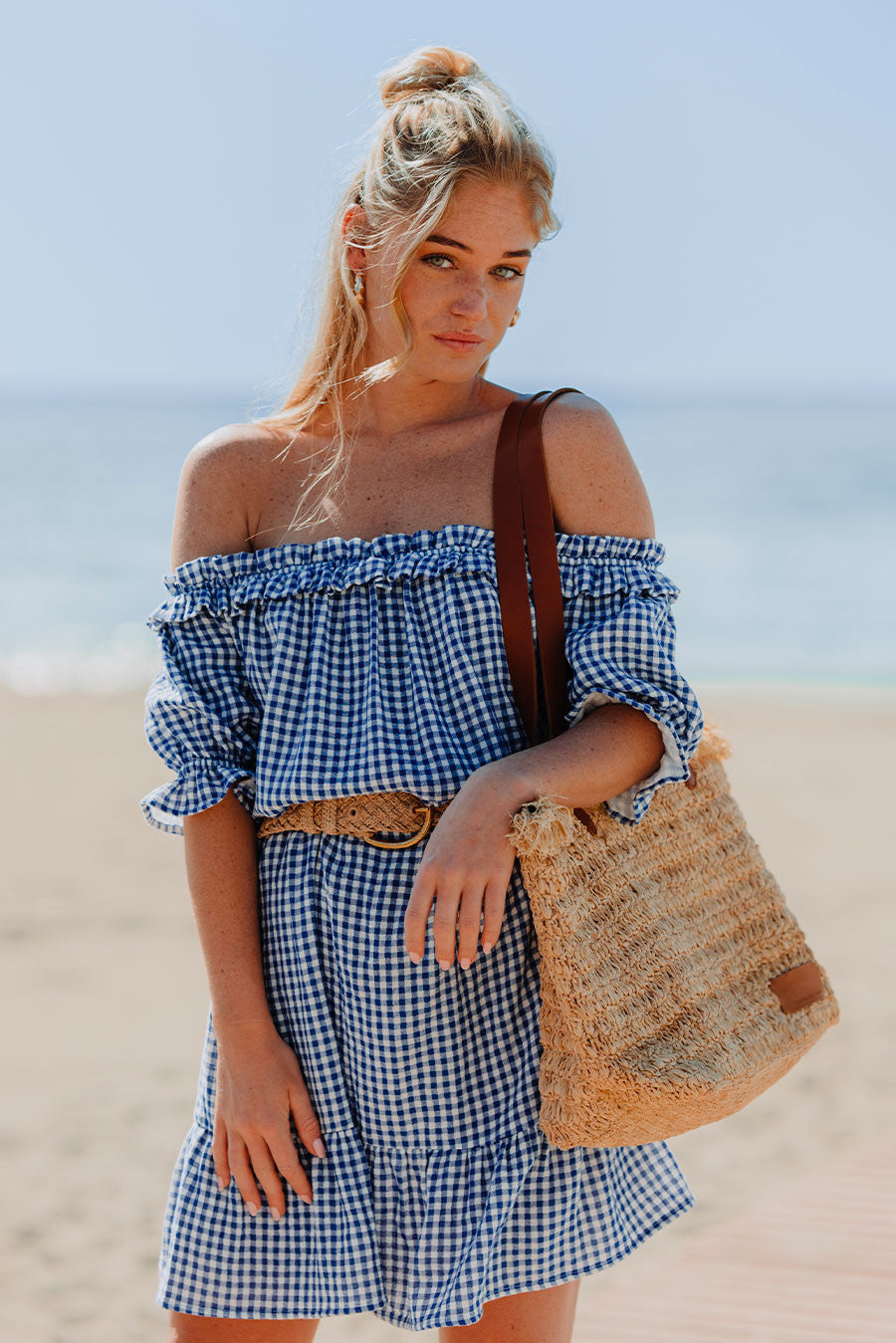 Vestido Petra Vichy Azul