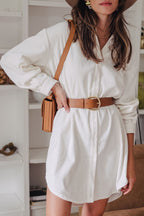 Lison Ecru Velvet Dress