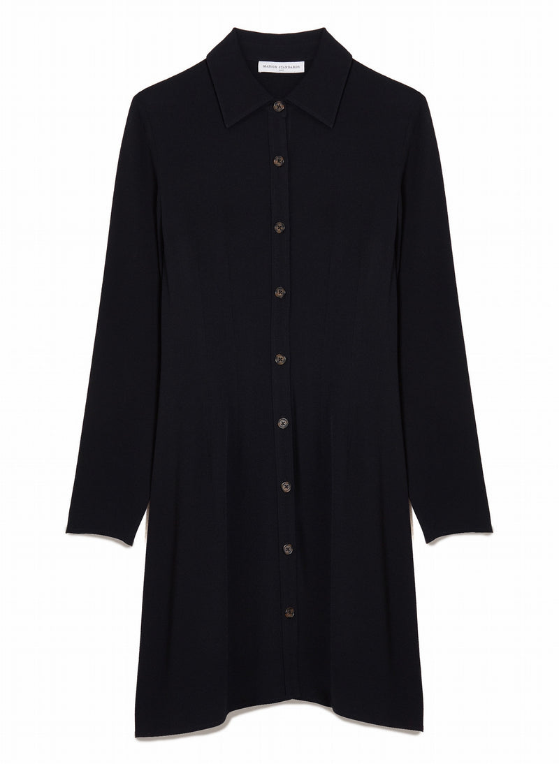 Maison Standards - Short Shirt Dress - Black - Woman