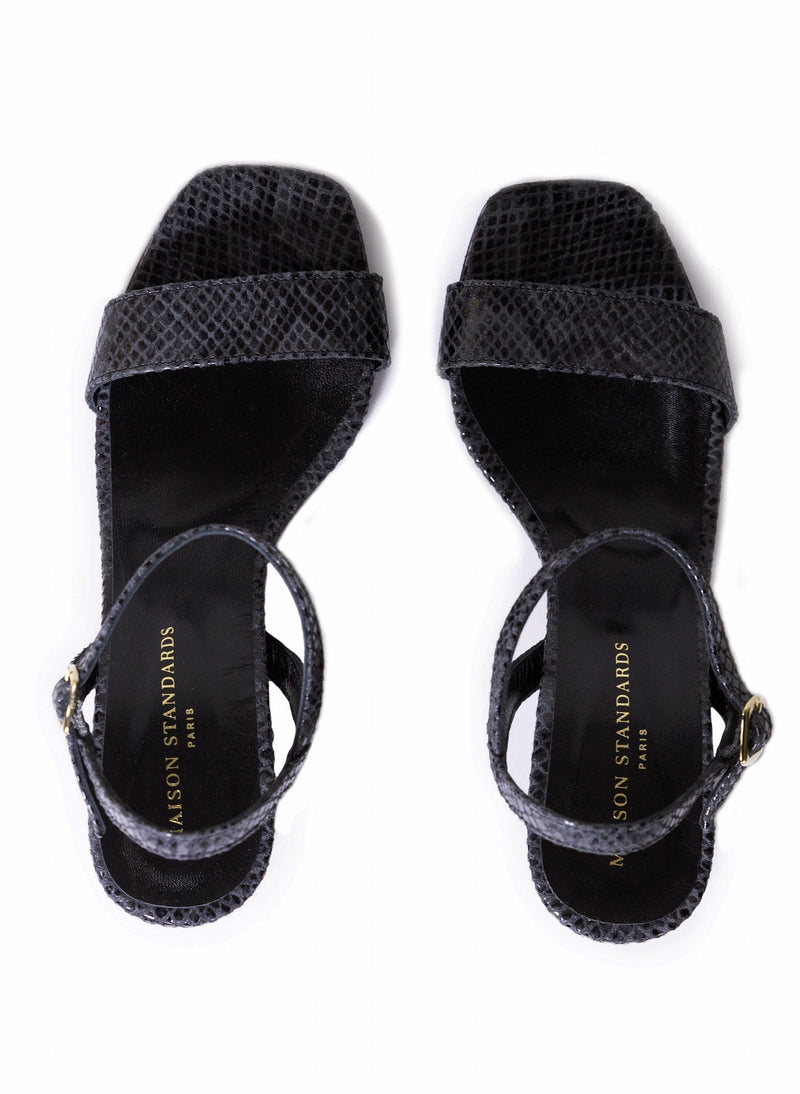 Anaki - Sandales Serpent - Noir - Femme