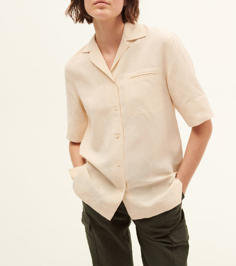 Maison Standards - Oversized Short Sleeve T-Shirt - Ecru - Woman