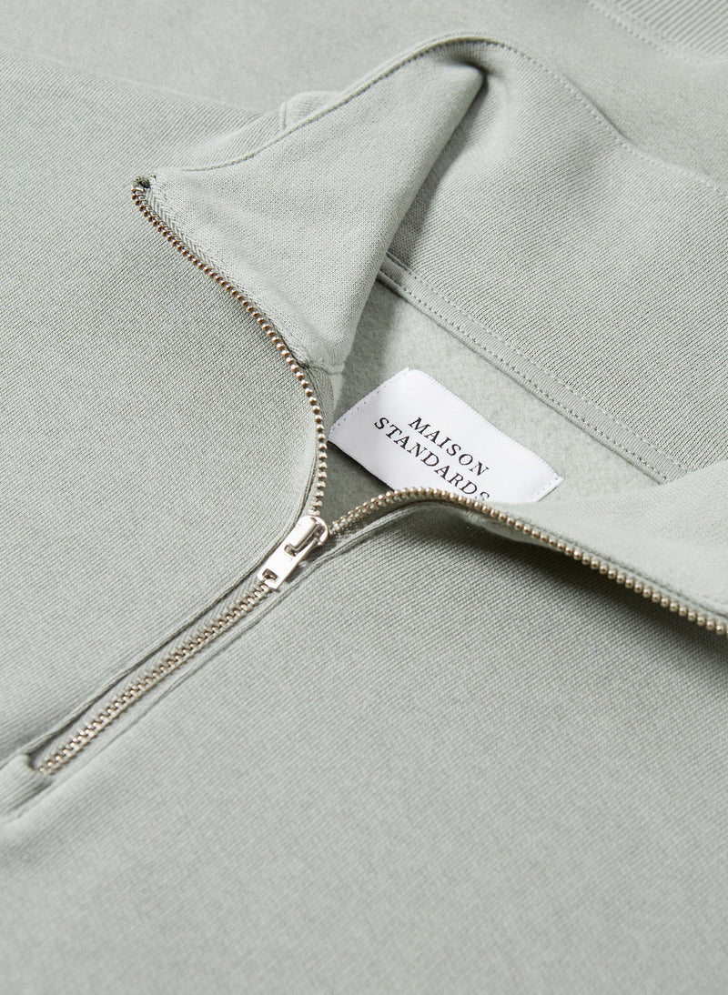 Maison Standards - Sweat-Shirt Trucker Collar - Almond Green - Woman