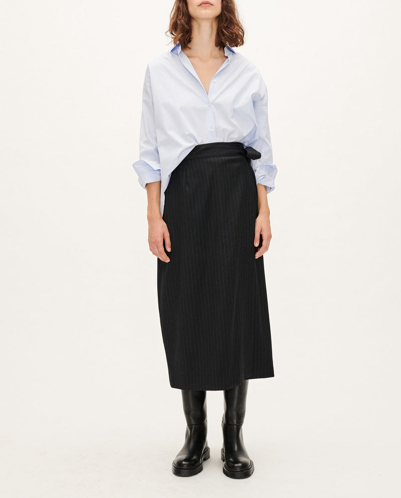 Maison Standards - Wallet Skirt - Striped Navy - Woman