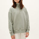 Maison Standards - Sweat-Shirt Trucker Collar - Almond Green - Woman