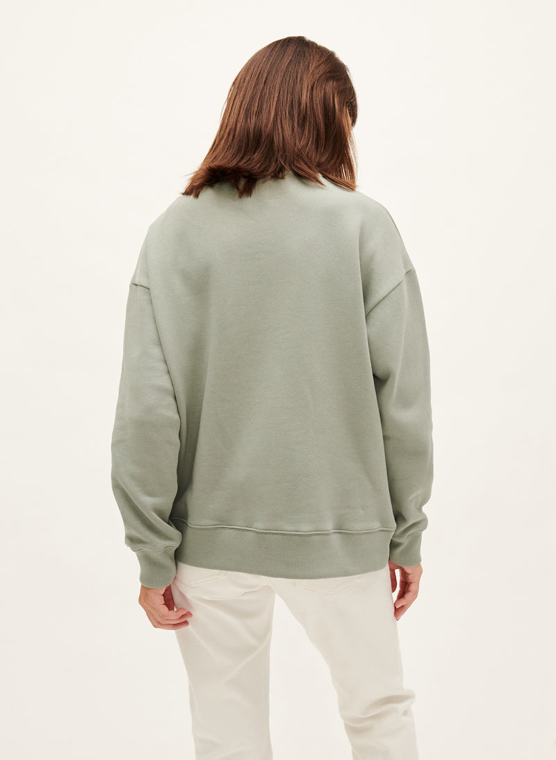 Maison Standards - Sweat-Shirt Trucker Collar - Almond Green - Woman