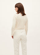 Maison Standards - Underwear Sweater Stand-up Collar - Ecru - Woman