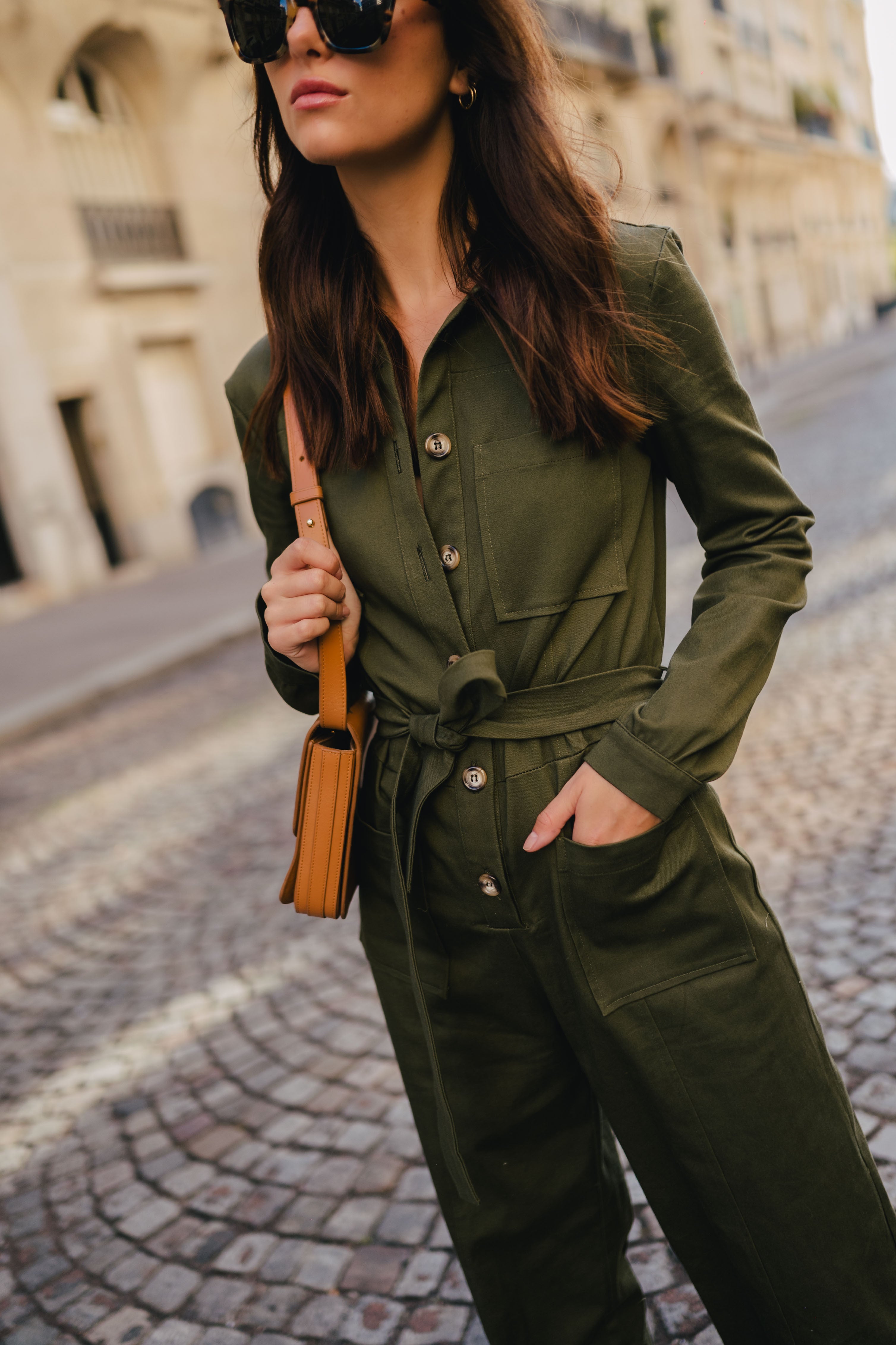 Mono Morgane De Gabardina Caqui