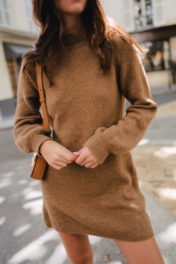 Robe Élina Camel