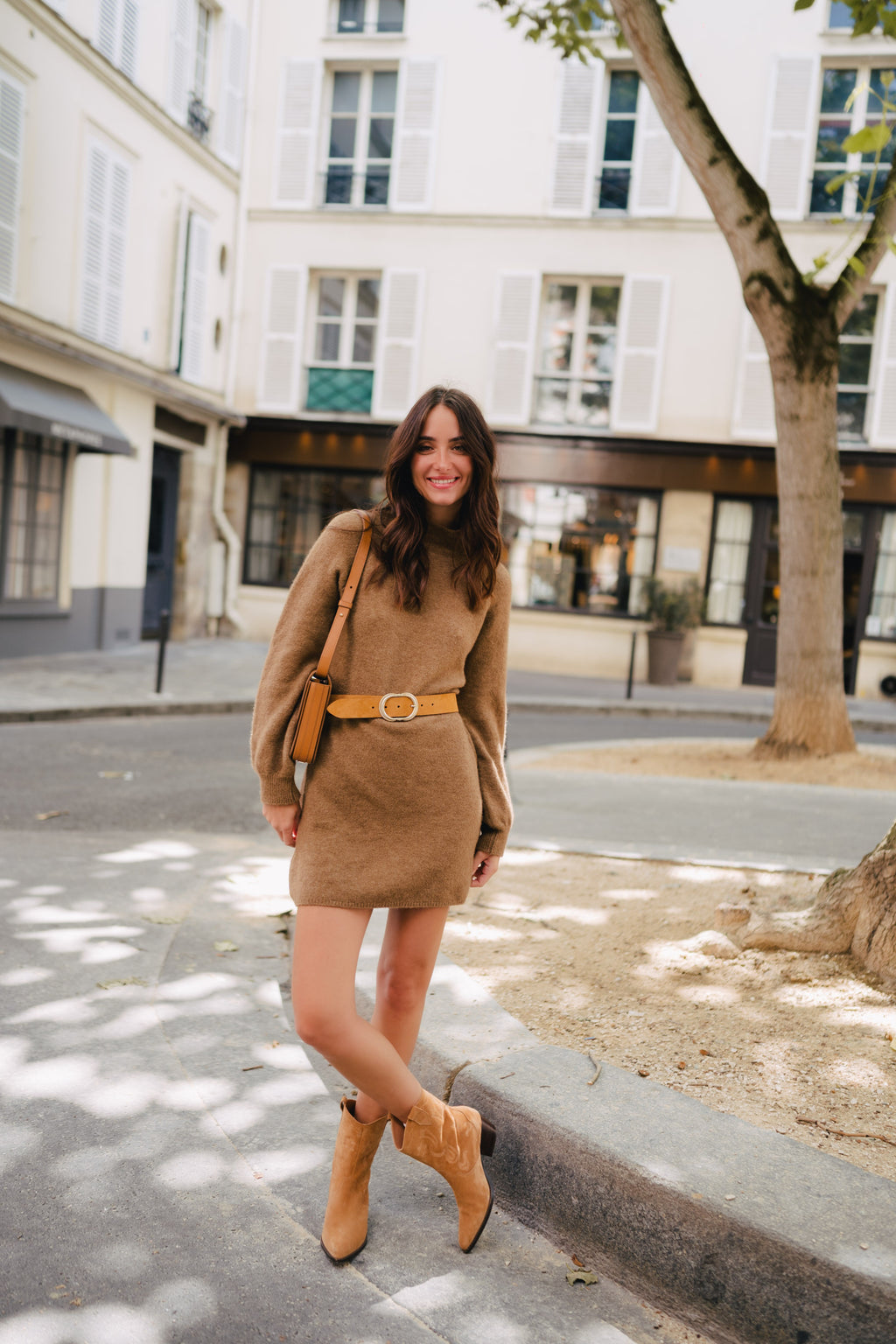 Robe Élina Camel
